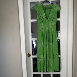 Free People printed woven midi dress